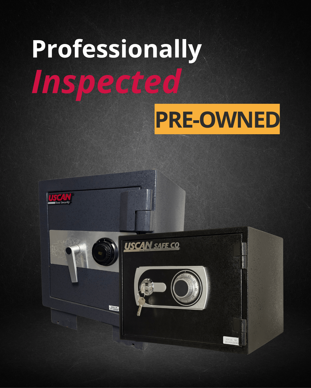 This collection features pre-owned USCAN Pre-Owned Safes, selected and offered by Safe & Hardware Store after professional inspection and verification.