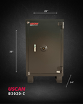 USCAN fireproof safe with electronic lock displayed in Toronto showroom