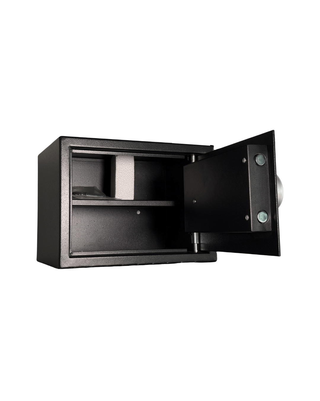 Pre-Owned Office Fire Safe Mechanical Combination Lock USCAN AF3044-CK with open door and interior compartments.