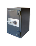 Uscan FB 2513 E fire safe with electronic keypad lock, gray powder coated finish, front view