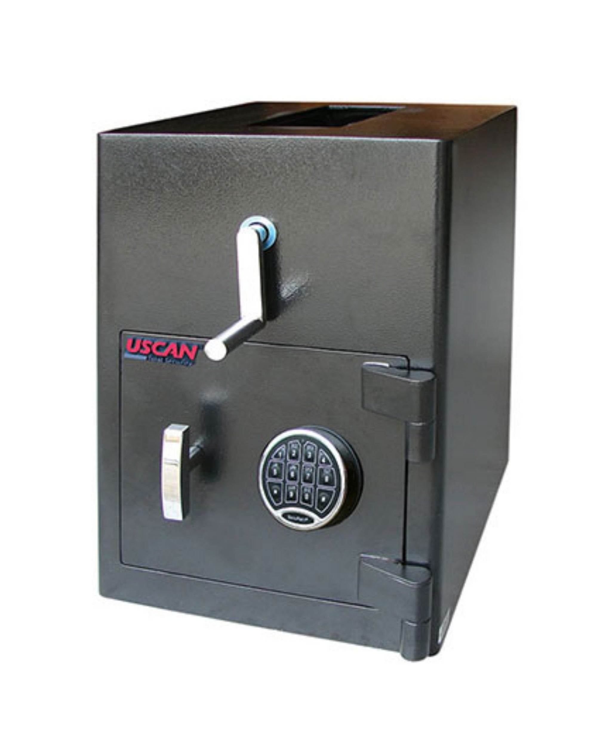 UsCan RH 2014-E commercial depository safe with top loading rotary deposit and electronic keypad lock