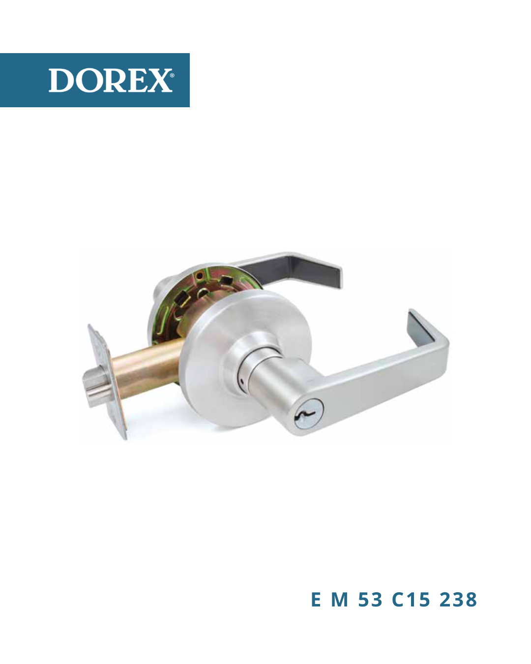 DOREX EM 53 C15 238 Grade 2 cylindrical commercial door lock for light traffic applications with durable metal construction