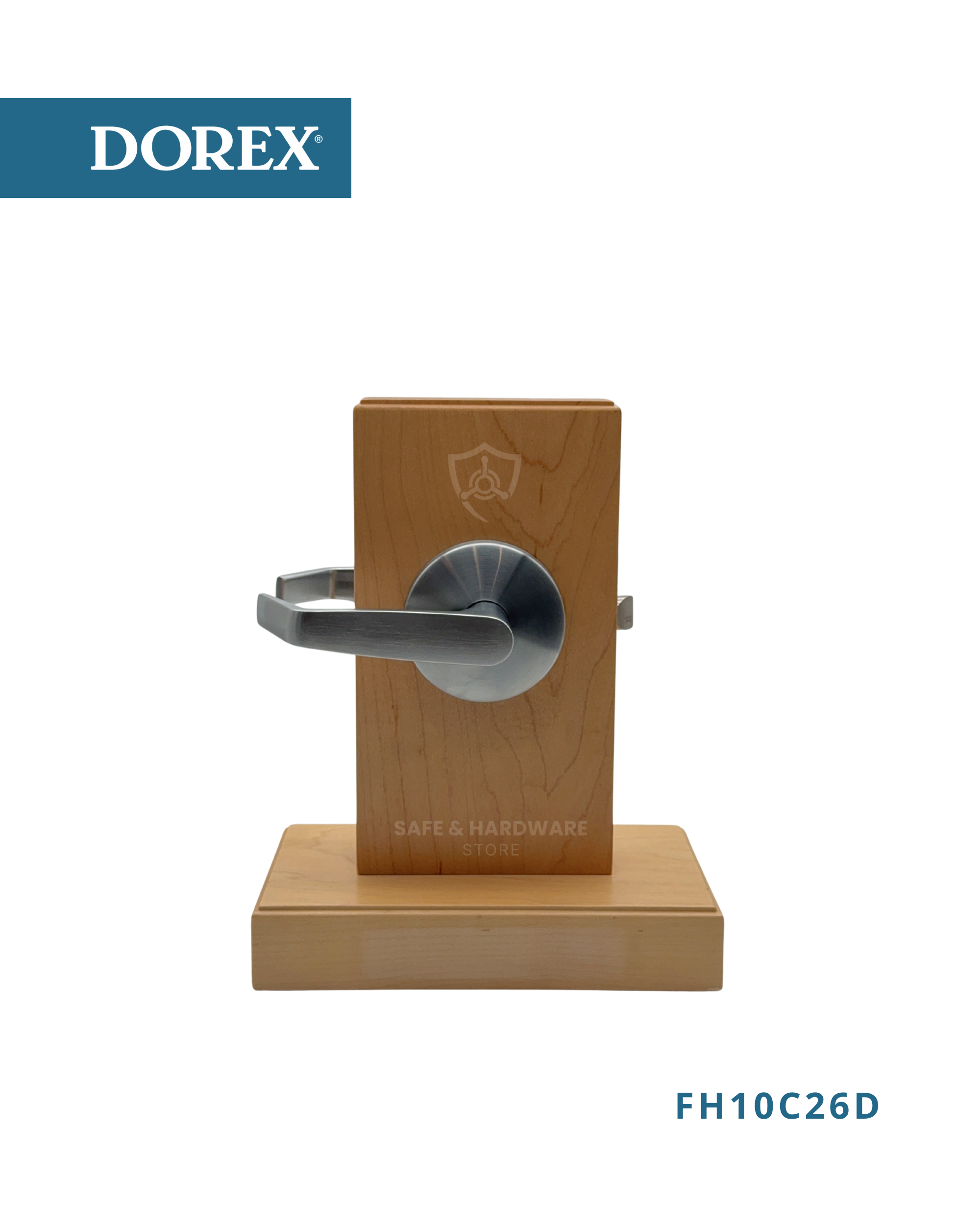 Commercial Cylindrical Door Lock Grade 2. DOREX FH10C26D passage lever installed on hallway door