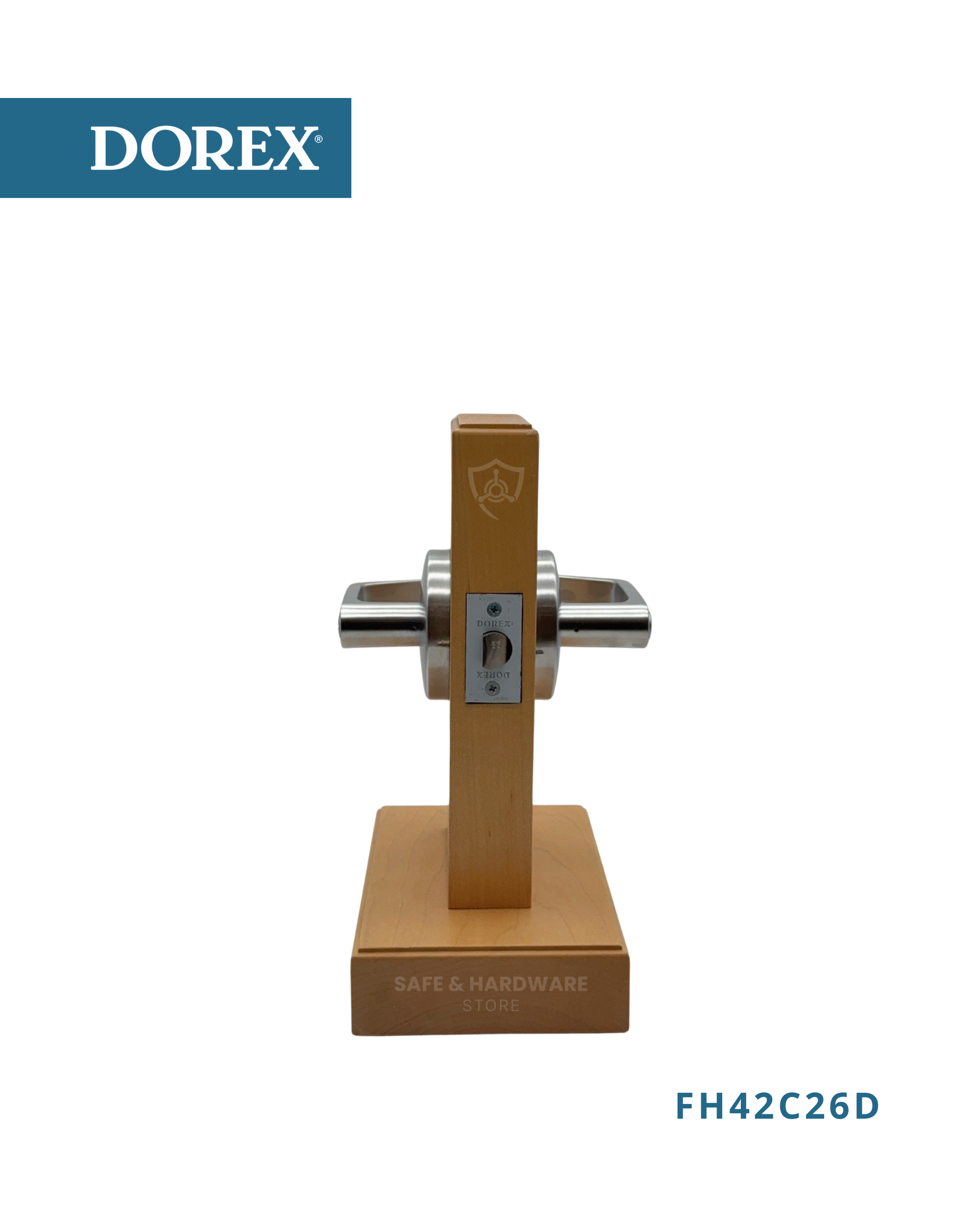 Commercial Cylindrical Door Lock Grade 2. Satin chrome DOREX FH42C26D privacy lever with push button