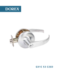 DOREX GX1C 53 C26D Grade 1 commercial cylindrical lever lockset in satin chrome for high-traffic commercial doors