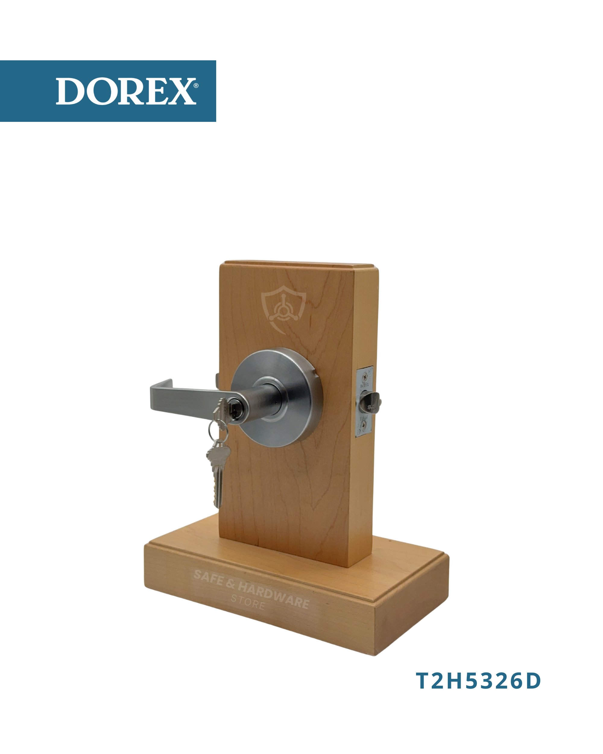 DOREX T2H53-26D commercial door lock latch and backset detail