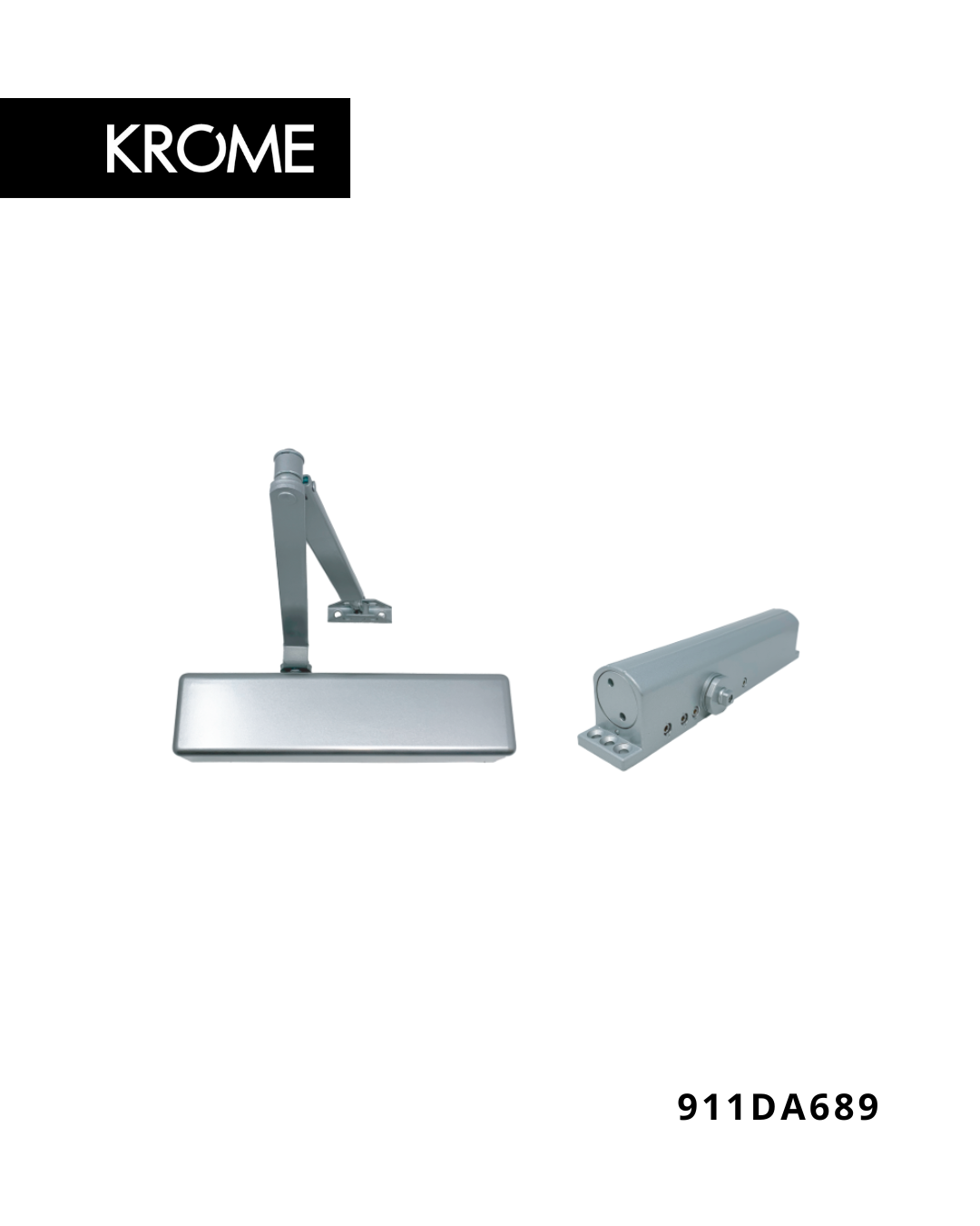 Grade 1 commercial door closer with adjustable power size 1–6, delayed action, UL listed and ANSI/BHMA certified. Aluminum finish.