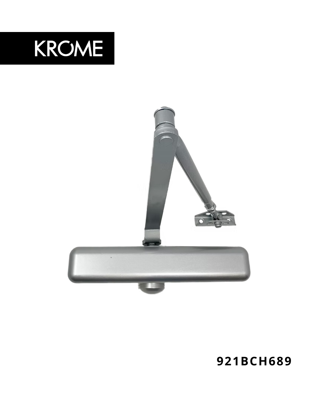KROME 921BC Series Grade 2 adjustable commercial door closer with backcheck for medium duty commercial doors