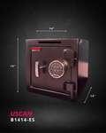 Front view of USCAN B1414-ES B-rate steel safe with electronic keypad lock and drop slot