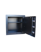 Close-up of UL Listed Group II LaGard mechanical combination lock on USCAN B1515-C safe.