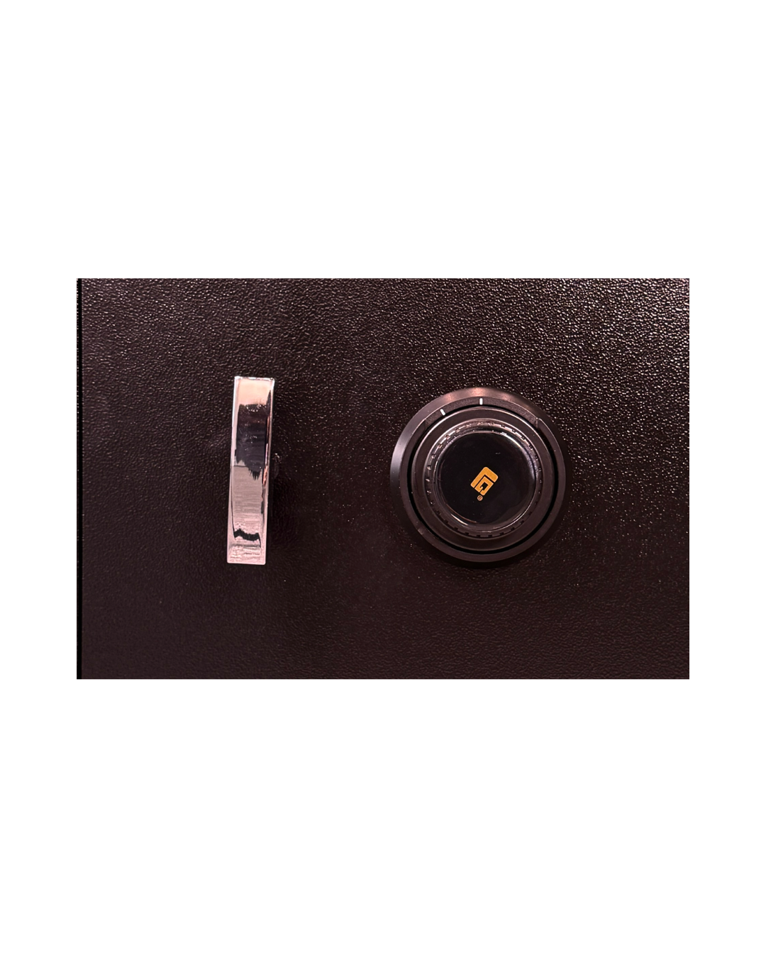 Close-up of UL Listed Group II LaGard mechanical combination lock on USCAN B2018-C safe