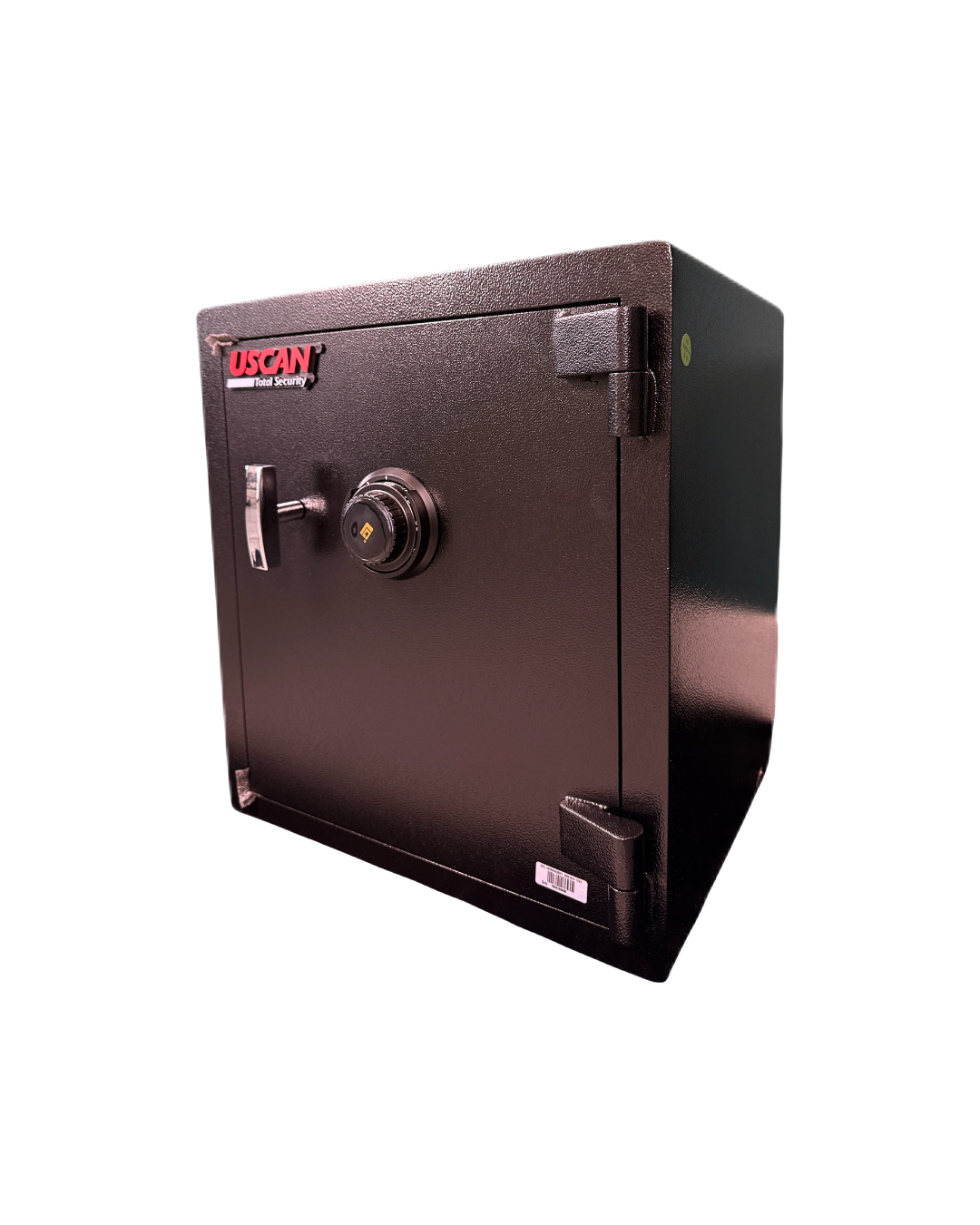 Interior of USCAN B2018-C burglary safe with two adjustable shelves and powder coated finish