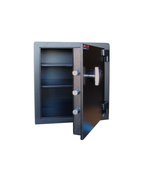 Uscan B2018-C steel burglary safe with mechanical combination lock and open door