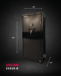 USCAN E5928-B-HG-E-PDO gun safe with specifications and dimensions