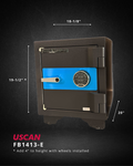 USCAN FB1413-E fire and burglary safe with dimensions and specifications