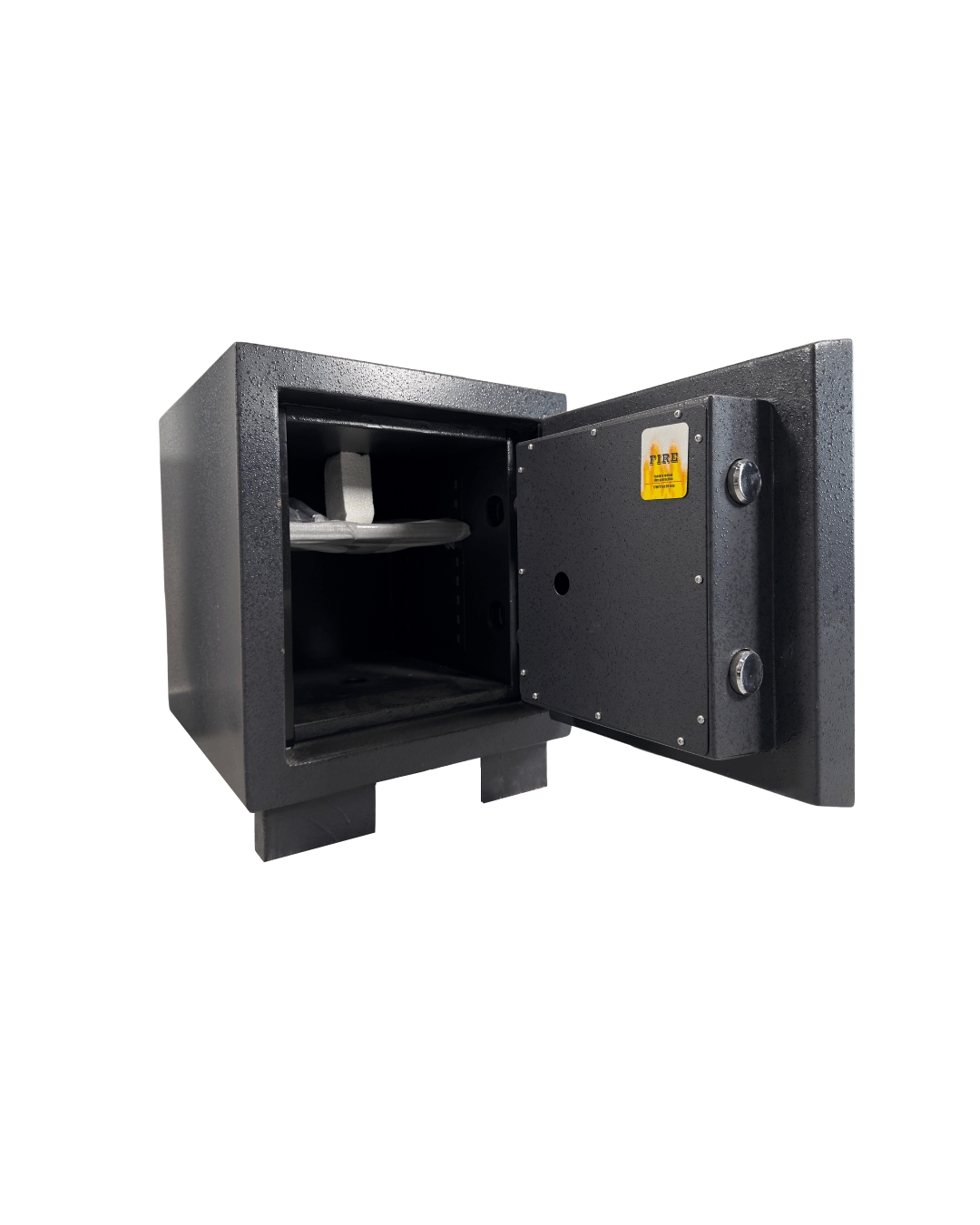 USCAN FB1913-C pre-owned fire burglary safe with open door showcasing interior compartments.