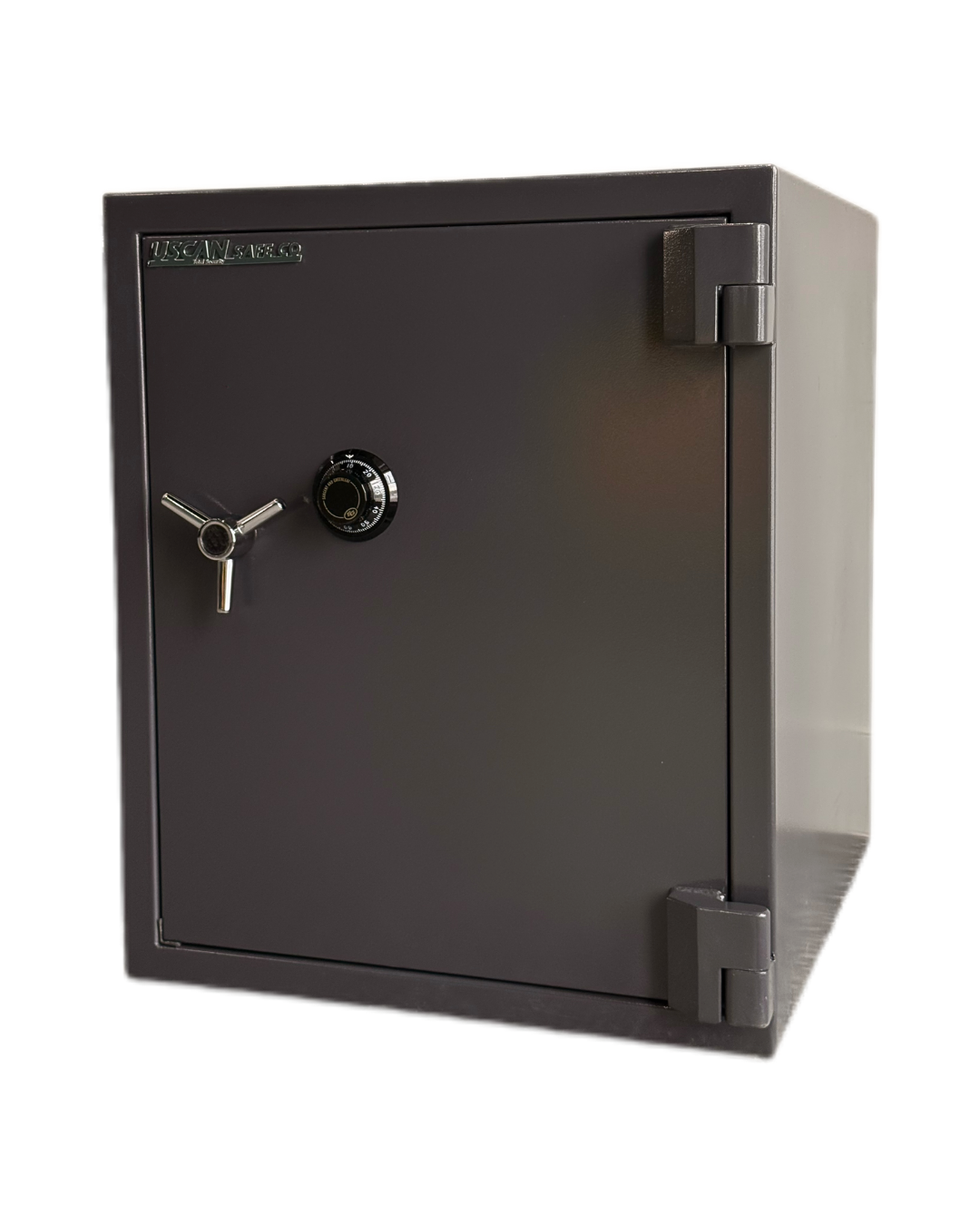 Angled side view showing depth of USCAN SB-04C fire and burglary safe