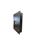 Uscan W2014-E wall safe with electronic flush touch keypad and powder coated black finish, front view